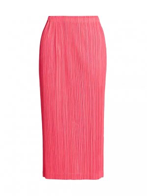 Плиссированная эластичная юбка-миди , красный Pleats Please Issey Miyake