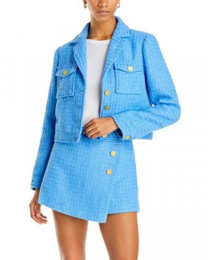 Пиджак с твидовым воротником , цвет Blue AQUA
