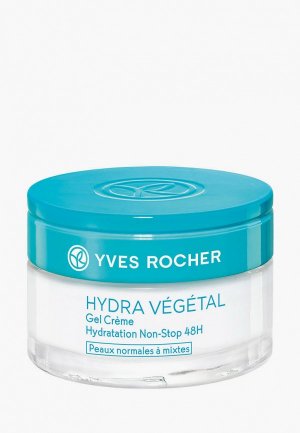 Крем для лица Yves Rocher Gel Crème Hydratation Non-Stop 48H/интенсивное увлажнение 50 мл. Цвет: прозрачный