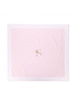 Одеяло Teddy Bear в клетку гингем Il Gufo. Цвет: розовый