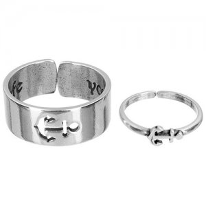 Парные кольца Оберегай меня Keep me safe для мужчины и женщины, серебро 925 MR0133-Ag925, без размера, 6,77 Amorem