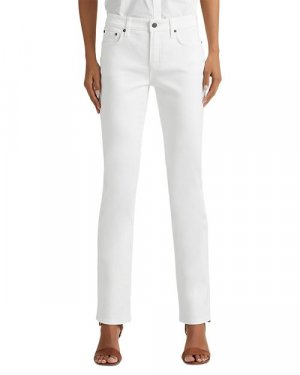 Белые прямые джинсы со средней посадкой Ralph Lauren