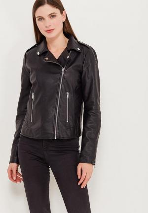 Куртка кожаная Vila. Цвет: черный