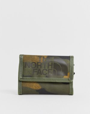 Бумажник цвета хаки с камуфляжным принтом Base Camp-Зеленый The North Face