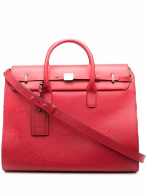 Дорожная сумка с логотипом Giorgio Armani. Цвет: красный