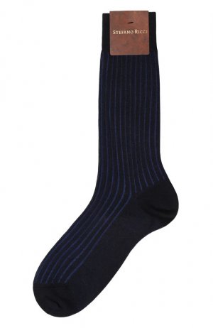 Хлопковые носки Stefano Ricci. Цвет: синий