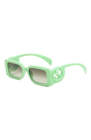 Солнцезащитные очки Gucci. Цвет: зелёный