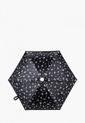 Зонт складной Karl Lagerfeld IKONIK. Цвет: черный