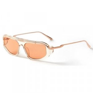 Солнцезащитные очки , бежевый, оранжевый FAKOSHIMA. Цвет: бежевый/оранжевый/золотистый
