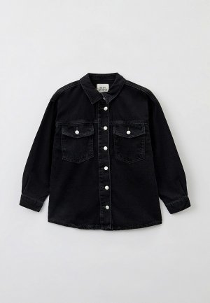 Рубашка джинсовая D&F. Цвет: черный