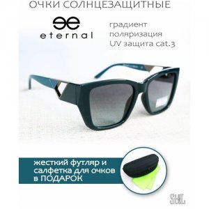 Солнцезащитные очки, зеленый, синий Eternal. Цвет: зеленый