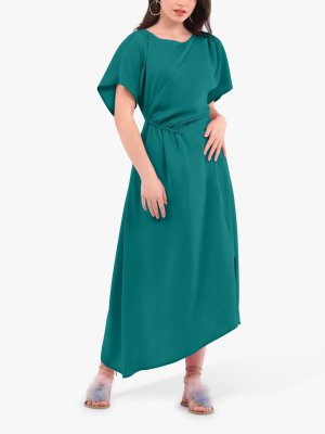 Платье-кимоно А-силуэта, зеленый Closet London