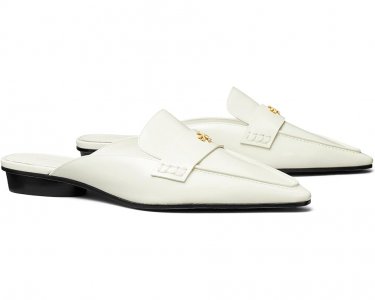 Лоферы Pointed Backless Loafer, цвет Pearl Tory Burch