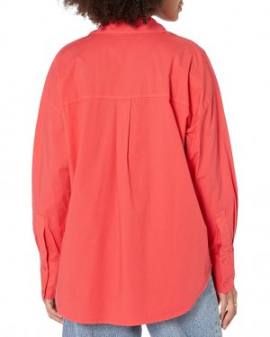 Рубашка MONROW Poplin Shirt, цвет Fire Coral