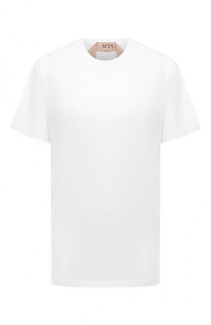 Хлопковая футболка N21. Цвет: белый