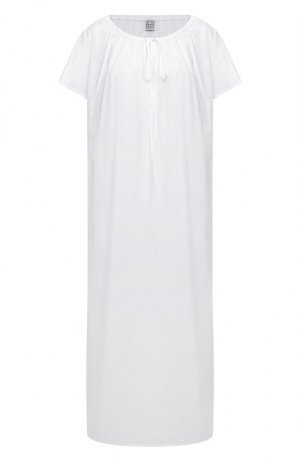 Хлопковое платье Totême. Цвет: белый