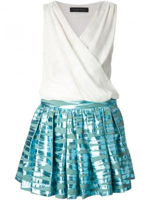 Платье с контрастной юбкой Christian Pellizzari. Цвет: белый