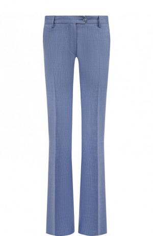 Расклешенные шерстяные брюки со стрелками Kiton. Цвет: голубой
