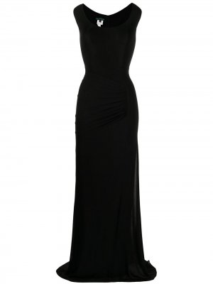 Вечернее платье с U-образным вырезом Herve L. Leroux. Цвет: черный
