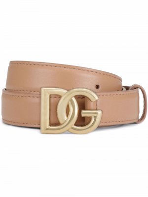 Ремень с пряжкой-логотипом DG Dolce & Gabbana. Цвет: розовый