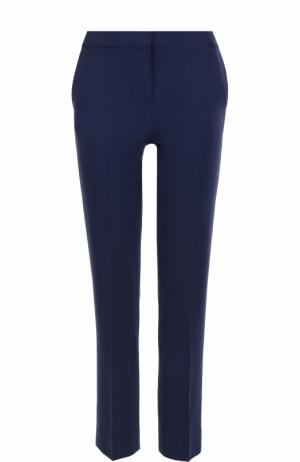 Укороченные брюки прямого кроя со стрелками Diane Von Furstenberg. Цвет: темно-синий