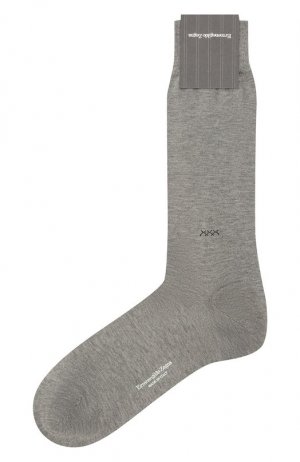 Хлопковые носки Zegna. Цвет: серый