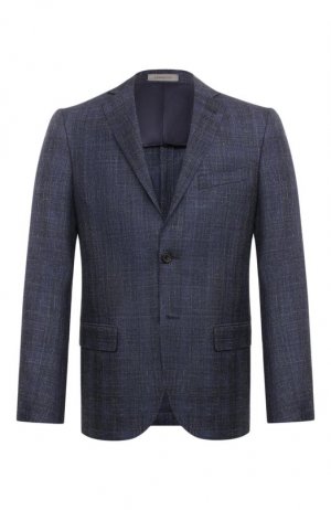 Шерстяной пиджак Corneliani. Цвет: синий