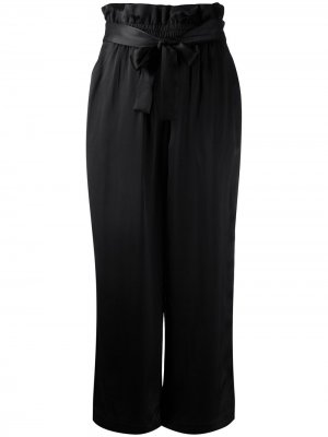 Атласные укороченные брюки с присборенной талией 3.1 Phillip Lim. Цвет: черный