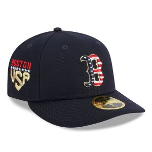 Мужская низкопрофильная кепка New Era Navy Boston Red Sox 2023, 59FIFTY, приталенная шляпа