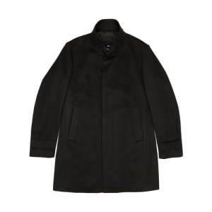 Пальто демисезонное, шерсть, размер 56, черный Strellson. Цвет: черный