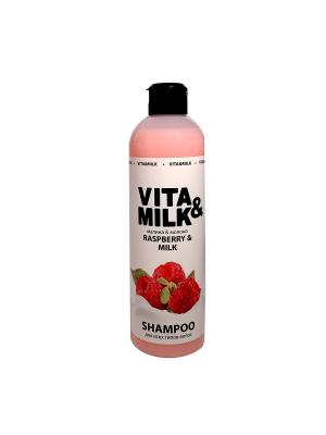 Шампунь  VitaMilk для всех типов волос Малина и молоко, 500мл VITA-MILK. Цвет: розовый