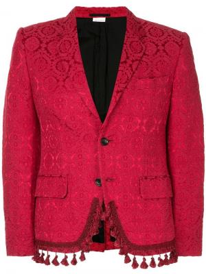 Пиджак с бахромой и вышивкой Comme Des Garçons Vintage. Цвет: розовый