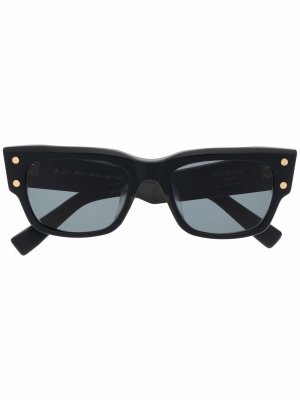 Солнцезащитные очки в квадратной оправе Balmain Eyewear. Цвет: черный