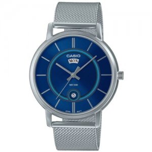 Наручные часы Collection, синий, серебряный Casio. Цвет: серебристый
