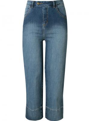 Укороченные джинсы с завышенной талией Andrea Marques. Цвет: синий
