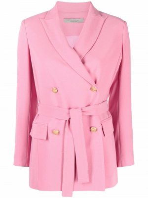 Двубортный легкий пиджак D.Exterior. Цвет: розовый