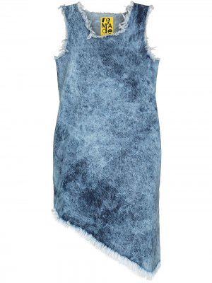 MarquesAlmeida джинсовое платье reMAde с бахромой Marques'Almeida. Цвет: синий