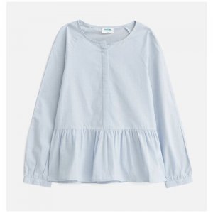 Блузка для девочек размер 104, полоска Acoola. Цвет: голубой