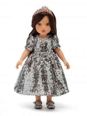 Кукла в платье с пайетками Dolce & Gabbana Kids. Цвет: разноцветный