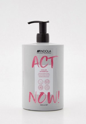 Шампунь Indola ACT NOW! для окрашенных волос, 1000 мл.. Цвет: прозрачный
