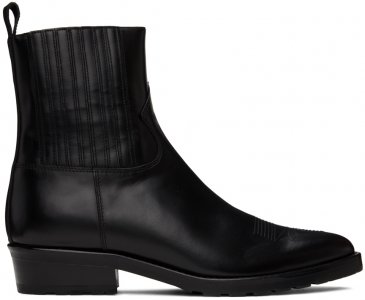 Эксклюзивные черные ботинки челси SSENSE с вышивкой Toga Virilis