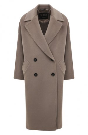 Шерстяное пальто Cinzia Rocca. Цвет: серый