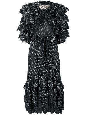 Расклешенное платье с короткими рукавами Dodo Bar Or. Цвет: черный