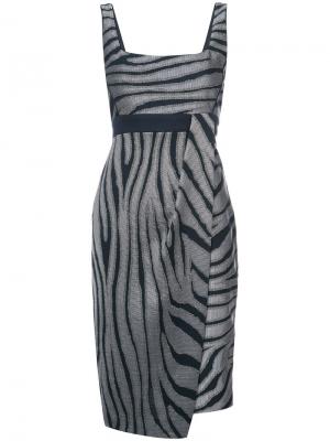 Платье с рисунком под шкуру зебры Kimora Lee Simmons. Цвет: черный