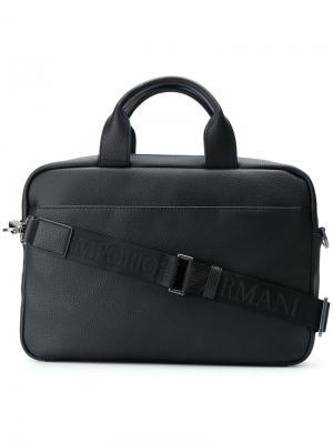 Cross body laptop bag Emporio Armani. Цвет: черный