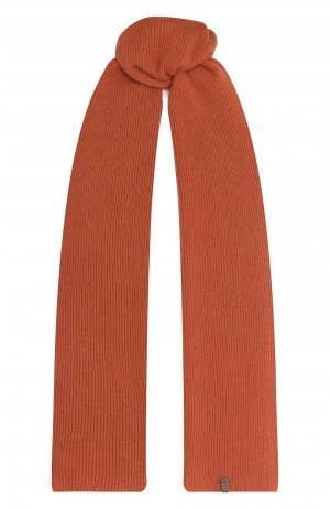 Кашемировый шарф Brunello Cucinelli. Цвет: оранжевый