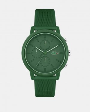 12.12 x Chrono 2011245 Зеленые силиконовые мужские часы , зеленый Lacoste
