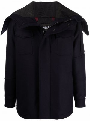 Пальто на молнии с капюшоном DONDUP. Цвет: синий