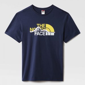 Мужская футболка Mountain Line Tee The North Face. Цвет: темно-синий