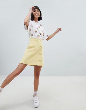 Мини-юбка в стиле 60-х Sister-Желтый Paul & Joe